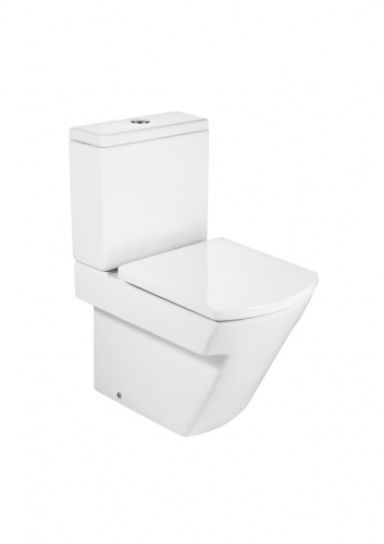 унитаз напольный HALL двойной выпуск, патрубок для подключения, крепеж к полу  ( белый ) 