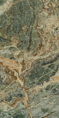 Панно Риальто Нобиле 2 зелёный лаппатированный обрезной 119,5х238,5