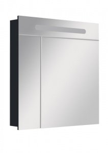 зерк . шкаф VICTORIA NORD BLACK EDITION 80  / 80х81х21 /   ( черный ) 