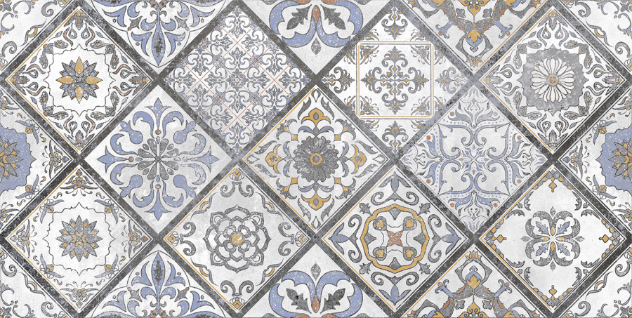 Etnis Плитка настенная мозаика серый 30х60 