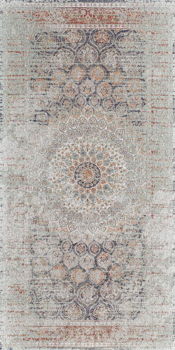 Ковёр серый декорированный обрезной 119,5х238,5