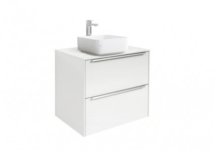 тумба под раковину для накладной раковины INSPIRA,  / 60х50 /  ( белый глянцевый ) 