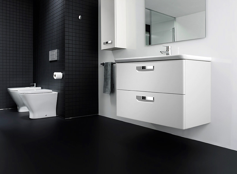 тумба под раковину GAP / 60x60x41,2 /  ( белый глянцевый )  