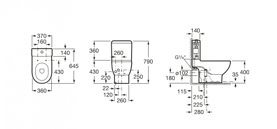 бачок MERIDIAN New D2D для унитаза-компакта  ( бел )  