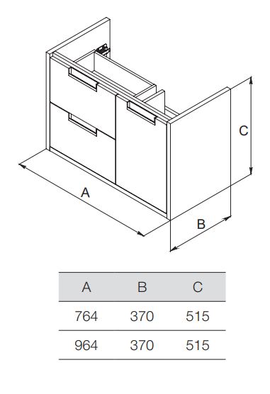 тумба для раковиной ETNA  / 80 /  ( белый глянец )  