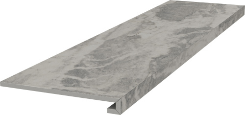 Ступень клееная Альбино серый обрезной 119,5х33