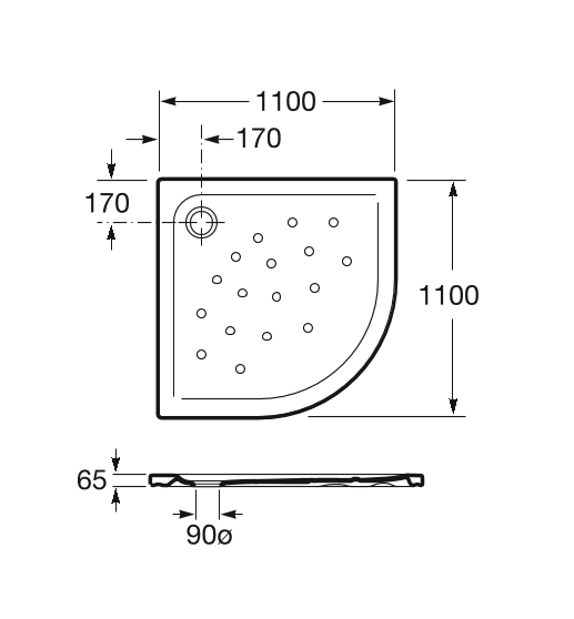 Душевой поддон Malta Angular Ext 110x110 