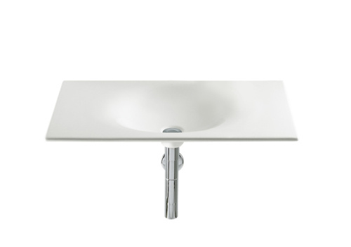 раковина на столешницу KALAHARI отверстие справа  / 80х49 /  ( белый ) 