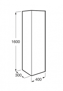 пенал подвесной INSPIRA  / 160 /   ( бел . гл )  