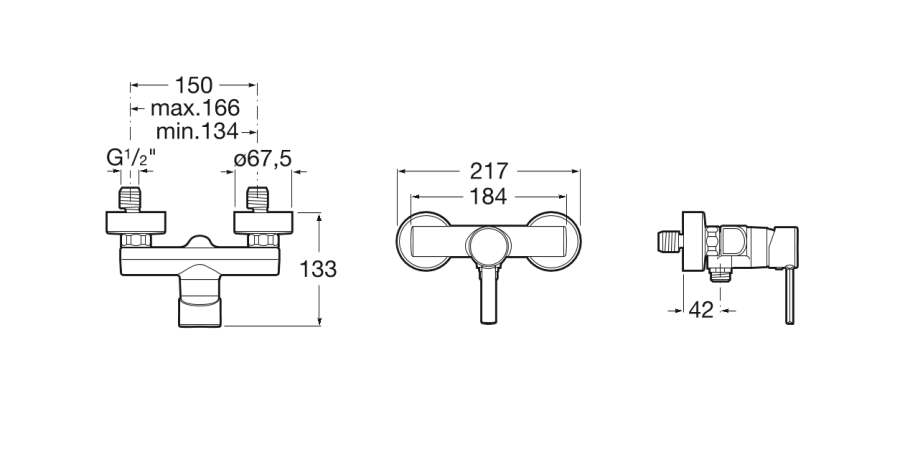 смеситель TARGA душ однорычажный без аксессуаров  ( хром )  