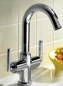 смеситель LOFT-ELITE р-на двузахватный на 1 отверстие  ( хром ) 