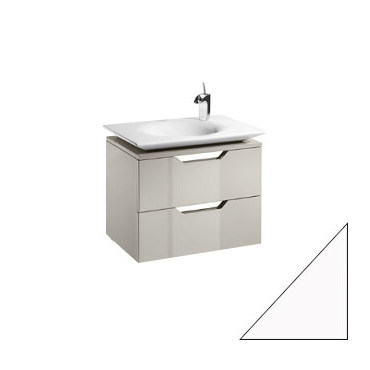 тумба с раковиной KALAHARI с двумя ящиками  / 80х49 /  ( белый )  