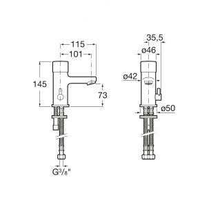 смеситель для раковины SPRINT  ( хром )  