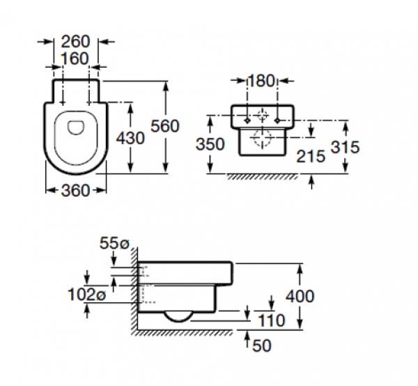 унитаз HAPPENING подвесной   ( Graphit )  