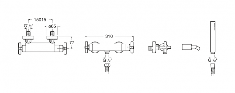 термостат LOFT для душа с аксессуарами  ( хром )  