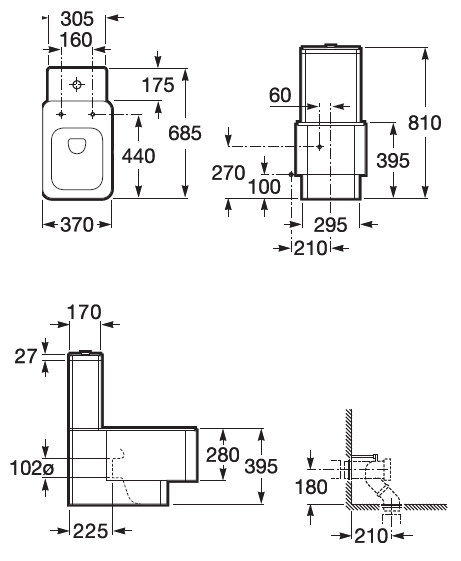 унитаз ELEMENT выпуск VARIO  ( бел )  